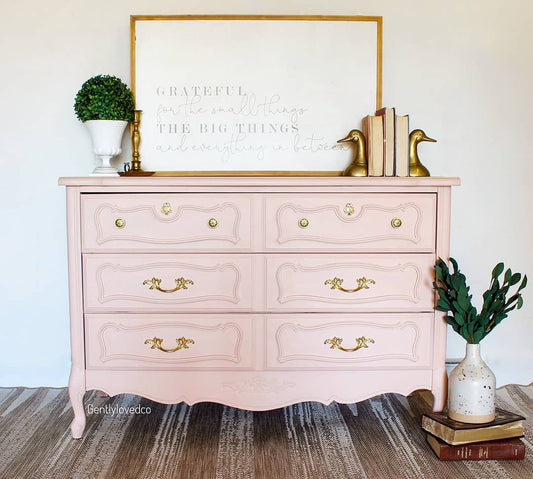 Curvy Feminine Dresser in "Ooh La La" with Gold Hardware