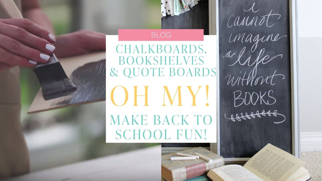 Chalkboards, bookshelves  & quote boards—Oh my! Make back to school fun!