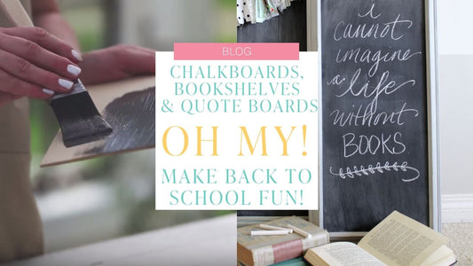 Chalkboards, bookshelves  & quote boards—Oh my! Make back to school fun!