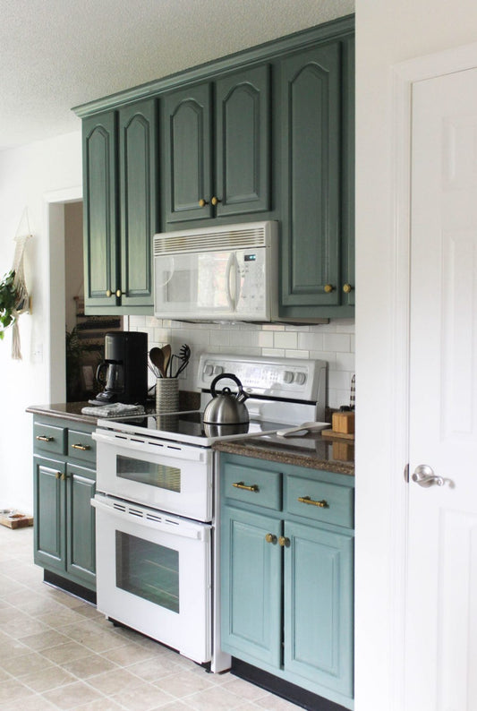 Kitchen Cabinets painted in Wanderess