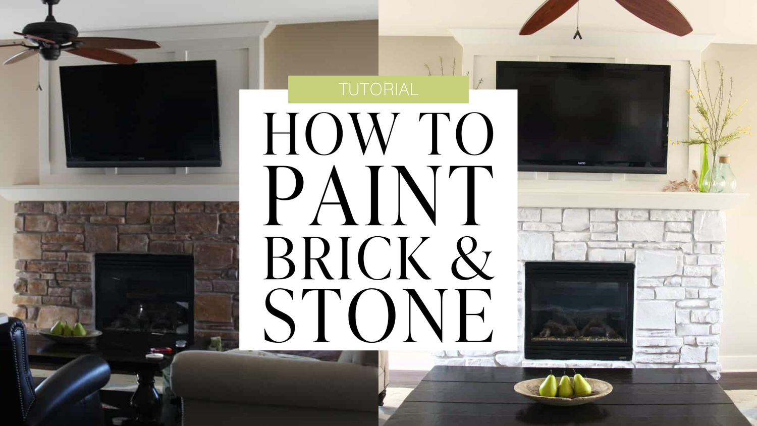 How To Paint Your Brick or Stone Fireplace – Country Chic Paint