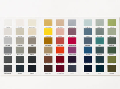 Paint Color Card - Swatches of All 54 Furniture Paint Colors - Country Chic Paint