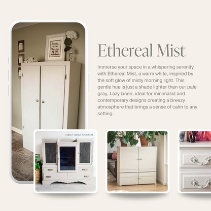 Light grey chalk furniture paint Ethereal Mist by Country Chic Paint furniture examples