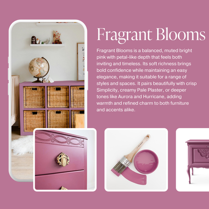 Fragrant Blooms - Chalk Style Paint for Furniture, Home Decor, DIY, Cabinets, Crafts - Eco-Friendly All-In-One Paint