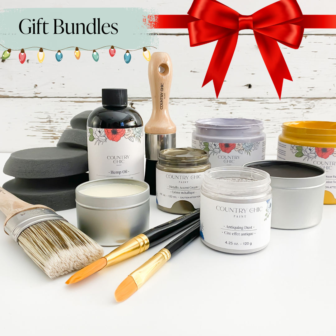 Gift Bundle - Country Chic Paint Eco-Friendly DIY Chalk Style Furniture Paint Bundle