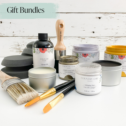 Gift Bundle - Country Chic Paint Eco-Friendly DIY Chalk Style Furniture Paint Bundle