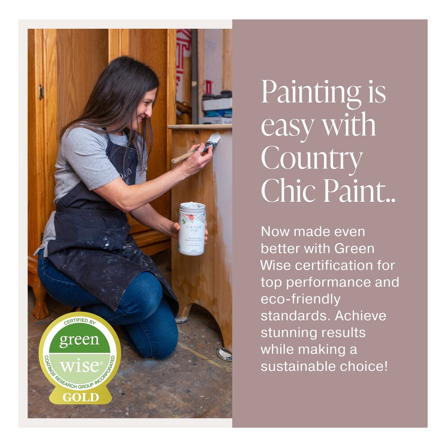 Let’s Mauve It! - Chalk Style Paint for Furniture, Home Decor, DIY, Cabinets, Crafts - Eco-Friendly All-In-One Paint
