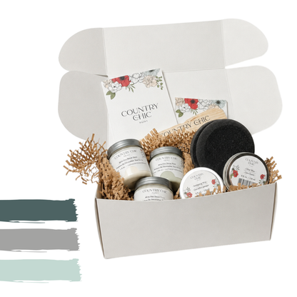 Medium Furniture Painting Kit for Beginners - Country Chic Paint Eco-Friendly DIY Chalk Style Furniture Paint Bundle