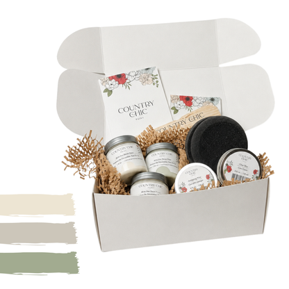 Medium Furniture Painting Kit for Beginners - Country Chic Paint Eco-Friendly DIY Chalk Style Furniture Paint Bundle