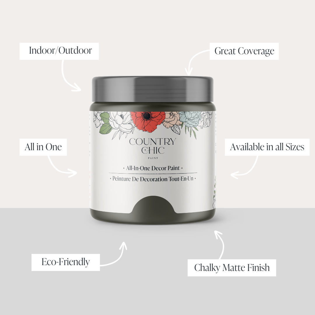 Nocturnal - Chalk Style Paint for Furniture, Home Decor, DIY, Cabinets, Crafts - Eco-Friendly All-In-One Paint (16 oz pint)