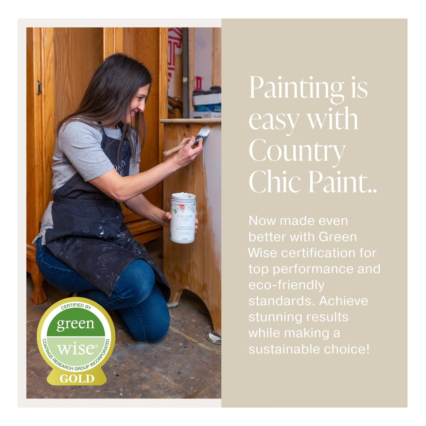 Spring Fog - Chalk Style Paint for Furniture, Home Decor, DIY, Cabinets, Crafts - Eco-Friendly All-In-One Paint