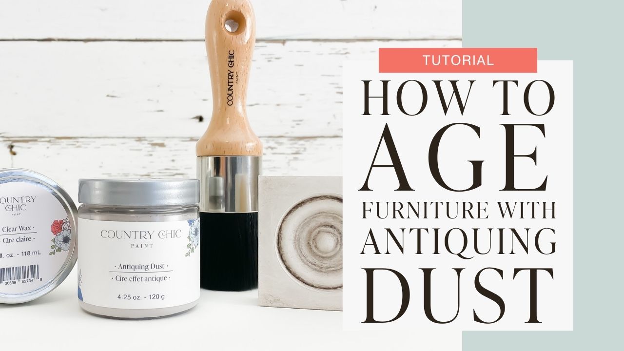 How to age furniture using antiquing dust tutorial graphic