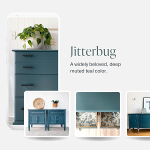 Dark teal chalk furniture paint Jitterbug by Country Chic Paint furniture examples