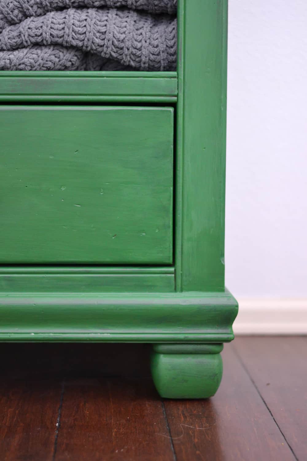 Emerald green chalk painted bookcase - eco friendly furniture paint