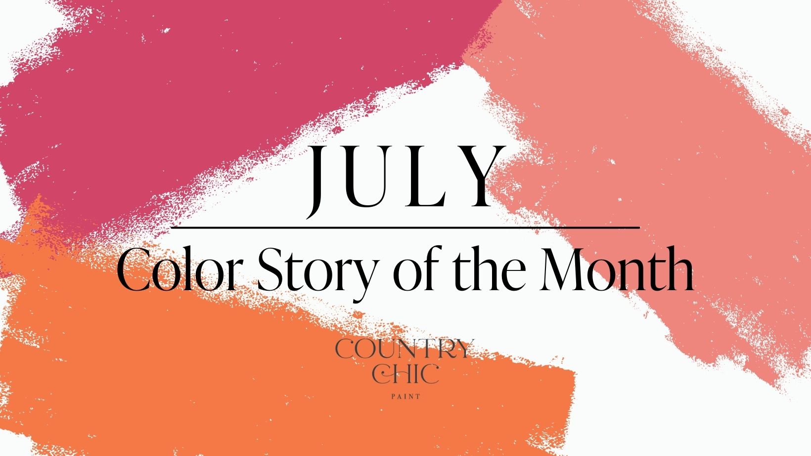 Color of the month July 2022 blog post header - persimmon, sunset glow, raspberry sorbet