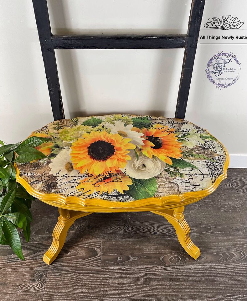 sunflower yellow coffee table