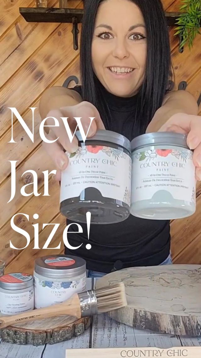 📢 BIG NEWS...in a small jar 😉

We've got a new jar size! All 50 paint colors are now available in half-pint (8 oz) jars!

Half-pints cover ~30 square feet which makes them perfect for projects like coffee tables, nightstands, and console tables.

Shop 8 oz jars in every color via the shop link in our bio.
.
.
.
.
.
.
.
.
.
#newproduct #newproductalert #chalkpaint #craftpaint #furniturepainting #countrychicpaint #servingtrays #woodrounds #diycrafts